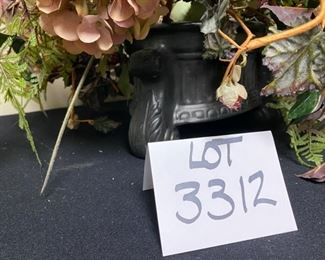 Lot 3312.  $30.00. Once again a lovely floral in resin base with strawberry, blackberry & rose embellishments.  From O'Brien Florist.		