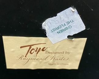 Lot 3313  $95.00   Beautiful accent/. home decor urn. Burnished red and gold, design for Toyo by Raymond Waites.  Orig. Cost  $179.00 at O'Brien Florist.