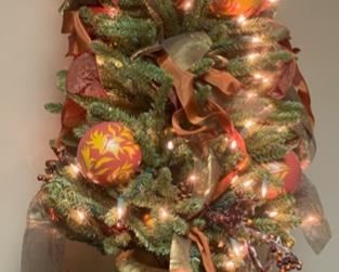 Lot 3315.  $95.00  Color-lit "Fall or Christmas Tree.  Absolutely Gorgeous.  45" x 25" (Almost 4' x2')	