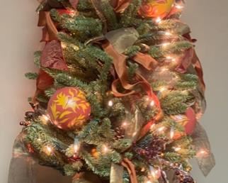 Lot 3315.  $95.00  Color-lit "Fall or Christmas Tree.  Absolutely Gorgeous.  45" x 25" (Almost 4' x2')	