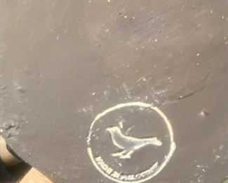 Lot 3317. $25.00  3 arm candelabra in white/cream pedestal base  22.5" x 19"