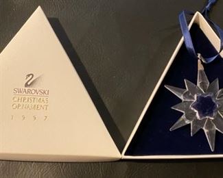 Lot 3311C.  $110.00. Swarovski 1997, Crystal Snowflake Ornament