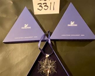 Lot 3311L. $50.00.  Swarovski 2006 Crystal Snowflake Ornament		