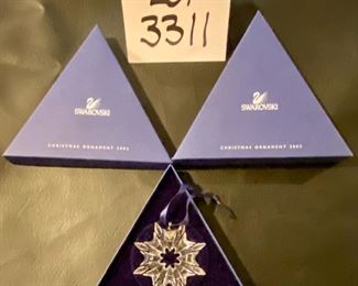 Lot 3311I.  $75.00.  Swarovski 2003, Crystal Snowflake Ornament	