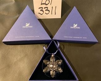 Lot 3311N.  $85.00.  Swarovski 2008, Crystal Snowflake Ornament	