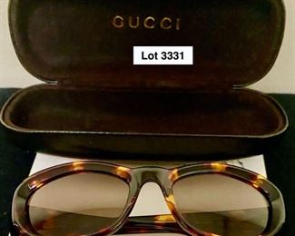 Lot 3331 $125.00  Gucci Ladies Tortoise Shell Sun Glasses GG2432/S with Gucci Case. Made in Italy.		