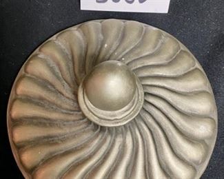 Lot 3335  $55.00	Covered Urn Gray & Charcoal from O'Brien the Florist  19" H x 7 1/2" Sq. Base x 9 " Diameter.		