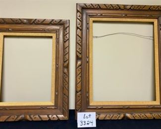 Lot 3324  $40.00  2 Nice Wooden Frames, Matching      1. 19.5 x 24".    2.  23.5" x 28"		