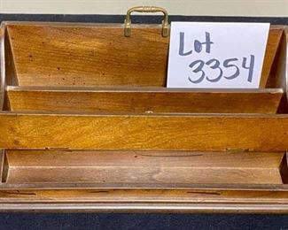 Lot 3354B. $28.00. 1994 Bombay Co Desk Sorter (12"L x 5"w x 6"h) and 3 tier wire document storage with a cool industrial vibe (15"L x 11"w x 10"h). 		
