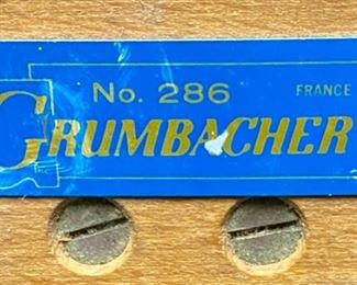 Lot 3358.  $75.00.  Vintage Grumbacher #286 French Easel Field Box. Made in France. The homeowner is an amazing artist, may this inspire your creativity! 19.5 x 12". Here's some info on restoring this lovely piece! http://levineartstudio.com/vintage-grumbacher-286-french-easel/ 	
