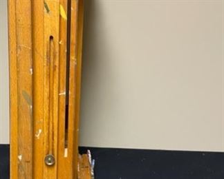 Lot 3358.  $75.00.  Vintage Grumbacher #286 French Easel Field Box. Made in France. The homeowner is an amazing artist, may this inspire your creativity! 19.5 x 12". Here's some info on restoring this lovely piece! http://levineartstudio.com/vintage-grumbacher-286-french-easel/ 	