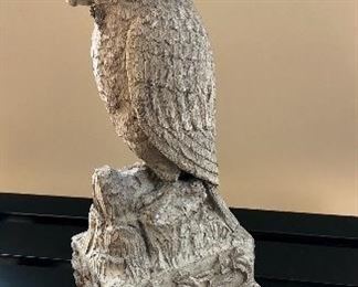 Lot 3162. $160.00  Composite Parrot Lamp (shown without the shade here)  The lamp has a brand new shade in the previous photo, lamp purchased at O'Brien the Florist for $175.00 and $250.00 on the new Lamp Shade.  Time for Margaritaville, all you Jimmy Buffet Parrot Heads!!