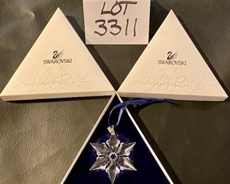 Lot 3311F.  $125.00.  Swarovski 2000, Crystal Snowflake Ornament		  