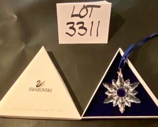 Lot 3311D.  $125.00.  Swarovski 1998, Crystal Snowflake Ornament		