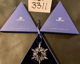 Lot 3311M.  $75.00.  Swarovski 2007, Crystal Snowflake Ornament		