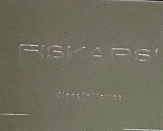 Lot 3355.  $30.00.  Fiskars Rotary Trimmer Papercutter and Archival Storage Box 		