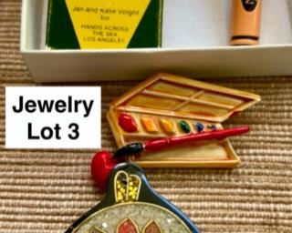 Jewelry & Misc. Lot 3 - $30.00. Attention artists or those who love artists!  7 terrific artist pins - great gift ideas for teachers, mail people, or anyone else.  All in excellent condition.  See photos for a better description!