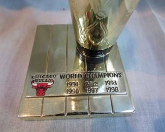 Chicago Bulls Ticket Season Give Away. Replica of World Championship Trophy