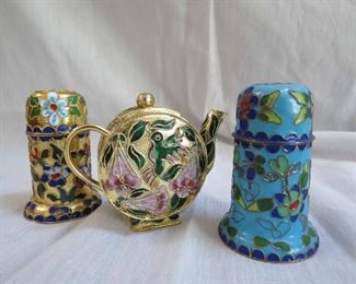 Turkish Lidded Containers and A Teapot 