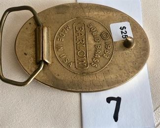 $25.00.   Vintage solid brass Barlow belt buckle