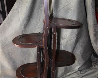 50% Off. Now $20.                                                                           $40. Antique folding portable shelves. 35 inches tall.