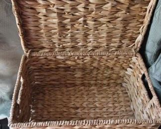 $10. Raffia storage box. 16x10x10.