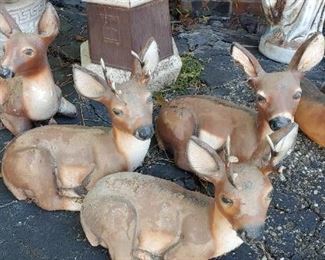 Cement small deer yard items