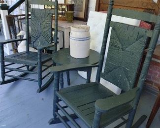 Total of three porch rockers