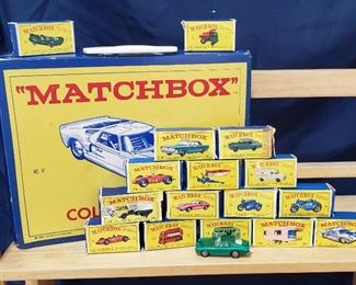 Vintage Matchbox Cars and Matchbox Carrying Case