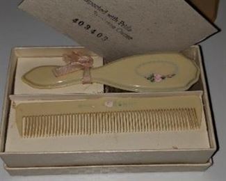 Vintage Baby Brush and Comb Set