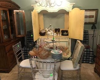 Glass Top Dining Table, Acrylic Chairs