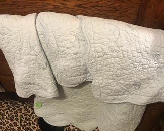 Soft Blue Quilt with matching Pillow Shams