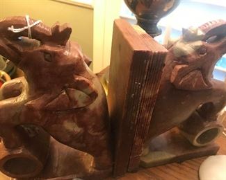 Soapstone Elephant Bookends