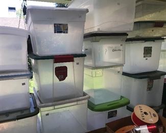 Lots of Storage tubs with Lids
