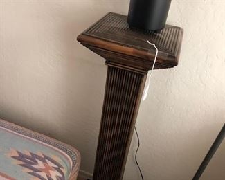 Plant stand with lamp