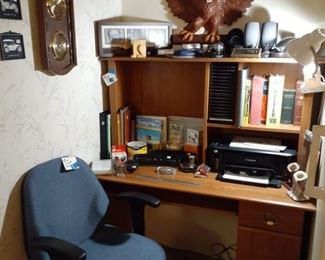 computer desk and chair and accessories