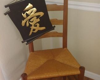 Ladder Back Chair with Cane Seat, Great Condition