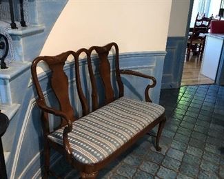 2-person mahogany chair/bench (41x 19 x 38) $275