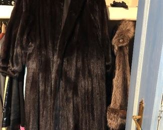 Long black female mink coat - $3500 - excellent condition!