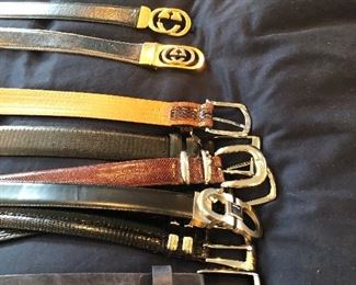 Gucci, Ferragamo, Johnson & Murphy, Italian, Saks, and more!  Extensive collection of men's belts - size 34 - 36  20 - $195