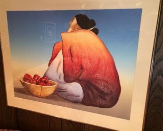 R. C. Gorman - signed print 183/200 (40 x 32) - in 1984 - $900 - matted and framed