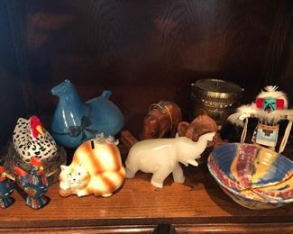 Collection of Marbles, ceramic, and pottery pieces 
