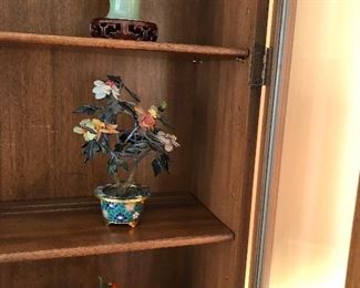 Asian jade ginger jar and tree,  and orange tree - Jade jar sold