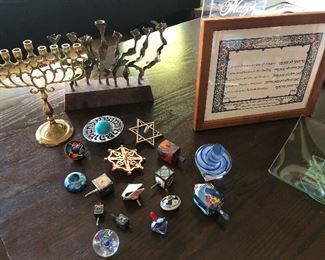Judica items:  dradels, menorahs and more!
