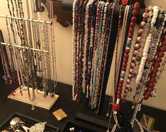 Necklace collection - some with semi precious stones