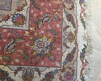 Tabriz wool and silk rug (8'x10').