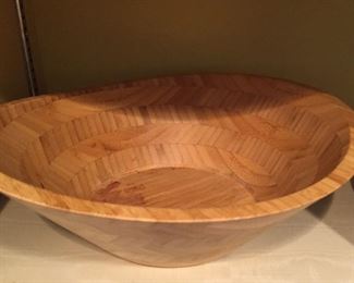 Wooden bowl.