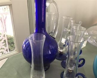 Pitcher and glass set.