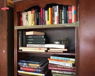 More books and bookshelves.