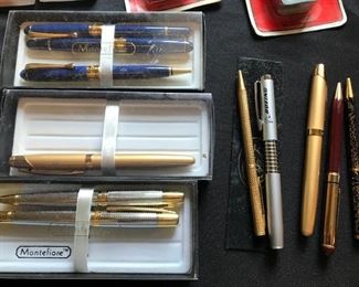 Assorted pens.